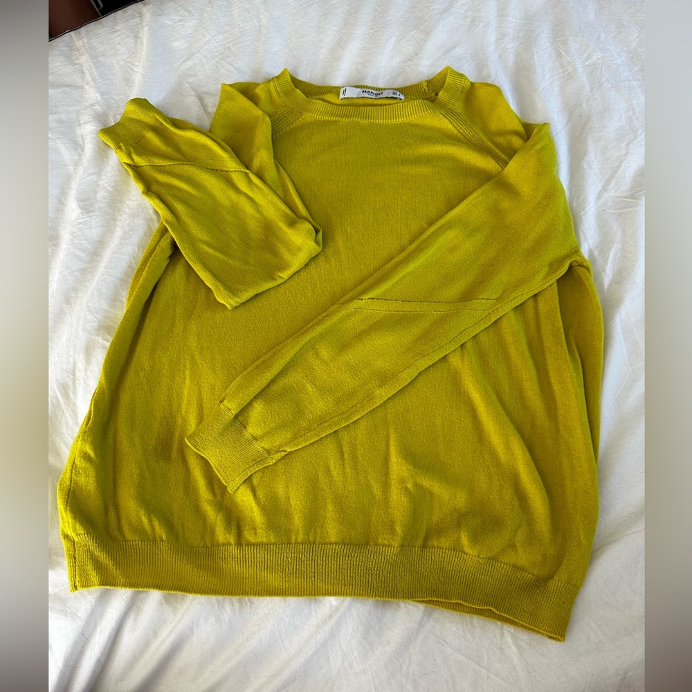 Mango neon yellow sweater